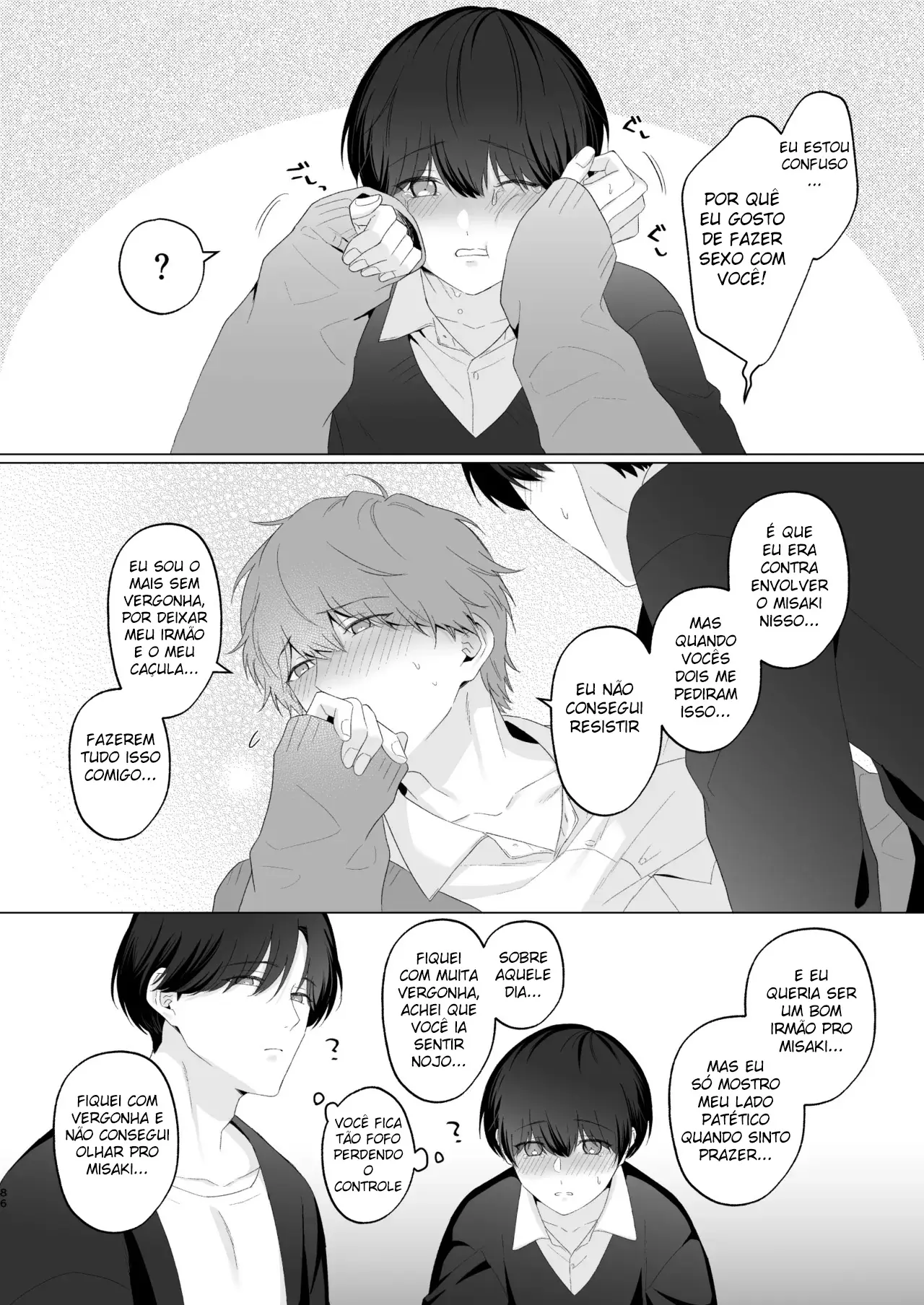 Três Irmãos, Muito Próximos, Fazendo Coisas Safadezas e Recebendo Sexo Oral Hentai – Página 85