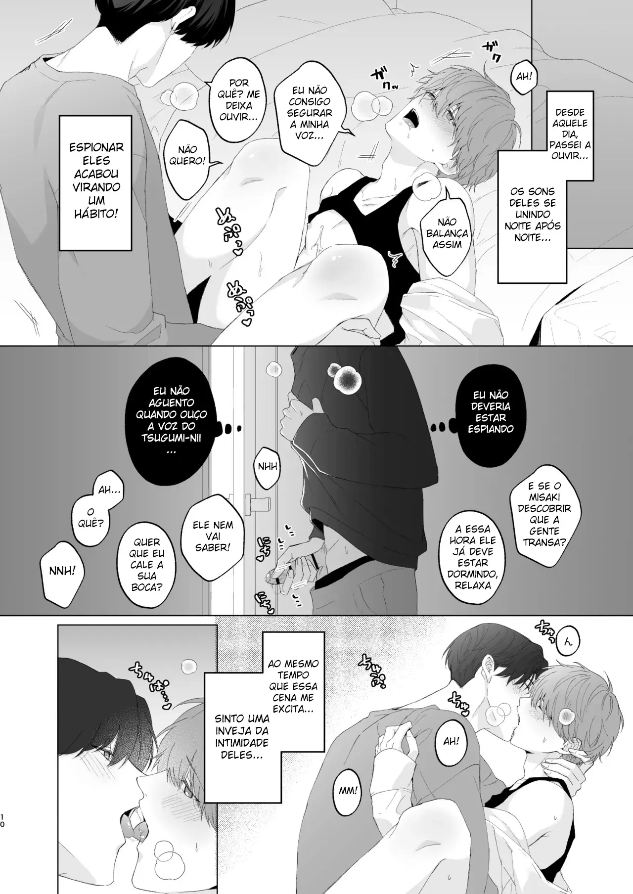 Três Irmãos, Muito Próximos, Fazendo Coisas Safadezas e Recebendo Sexo Oral Hentai – Página 9