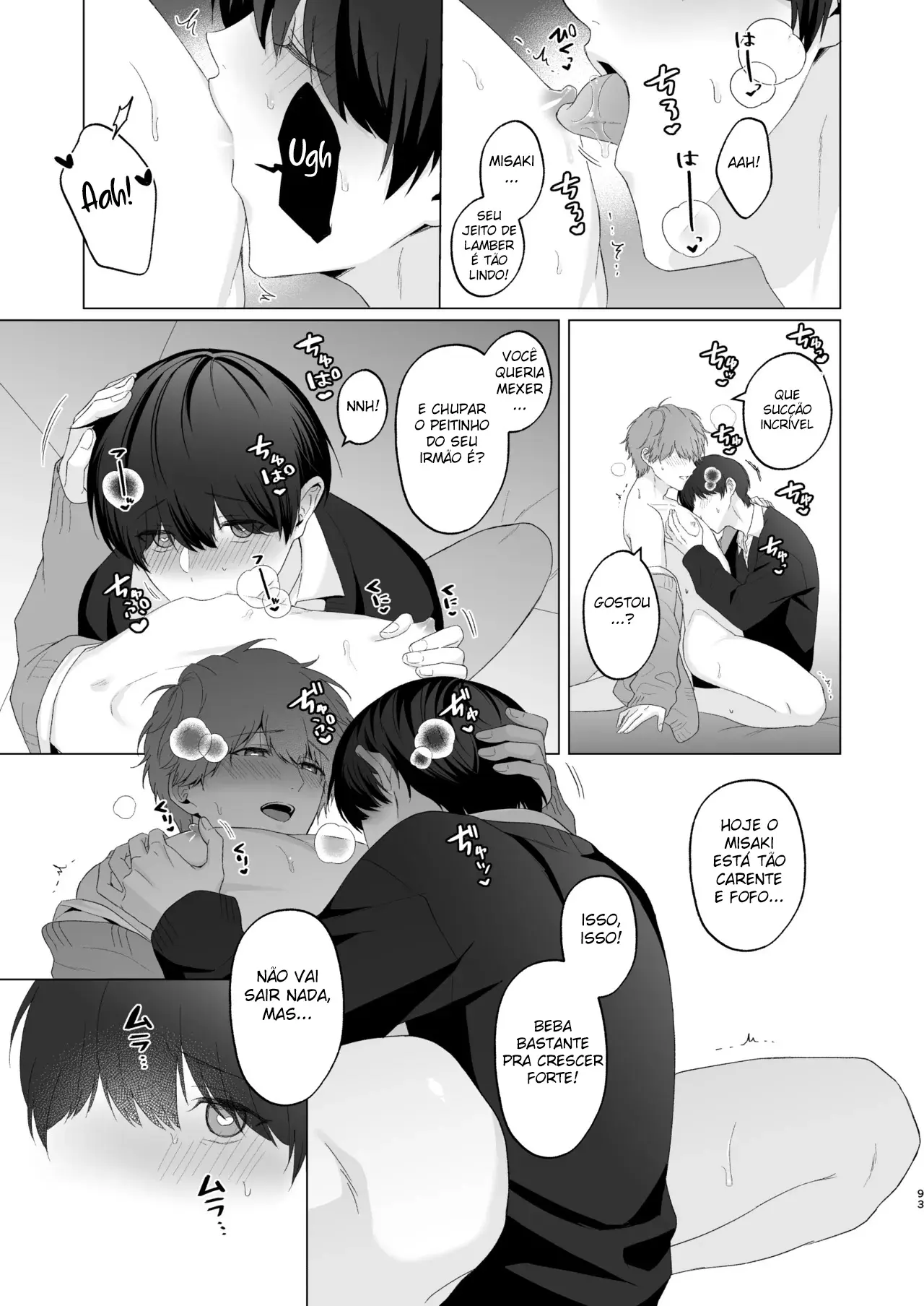 Três Irmãos, Muito Próximos, Fazendo Coisas Safadezas e Recebendo Sexo Oral Hentai – Página 92