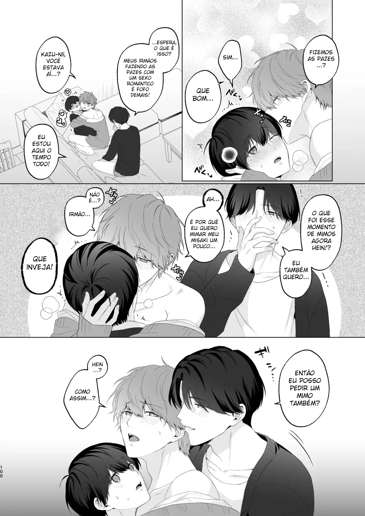 Três Irmãos, Muito Próximos, Fazendo Coisas Safadezas e Recebendo Sexo Oral Hentai – Página 99