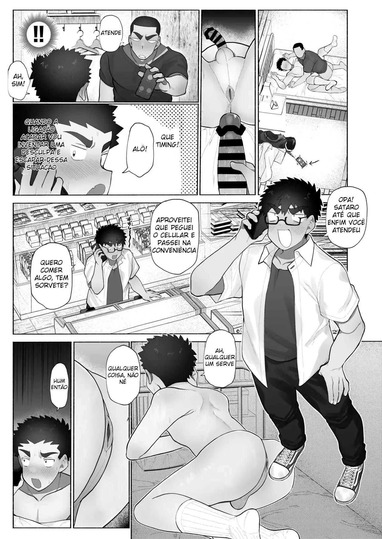Uma História Sobre Alguém Que Acaba Vendo o Irmão Mais Velho do Amigo Se Masturbando Hentai – Página 12